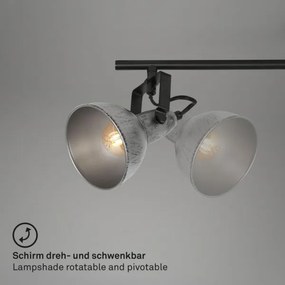 Briloner 2049-044 - Spotlámpa RETRO 4xE14/40W/230V szürke