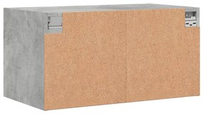 betonszürke faliszekrény üvegajtókkal 68,5x37x35 cm