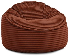 Téglavörös kordbársony babzsákfotel Socrate – Bobochic Paris