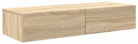 Falipolc fiókokkal sonoma tölgy 100x36x19 cm műszaki fa