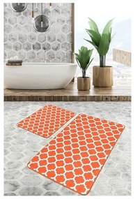 Narancssárga bársony fürdőszobai kilépő szett 2 db-os 60x100 cm – Mila Home