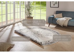 Borbon szürke-krémszínű kültéri szőnyeg, ø 140 cm - NORTHRUGS