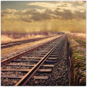 Poszterek 100x100 Vasút Vonatok Sínek