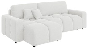Fehér kinyitható sarokkanapé (variálható) Luki – Ropez