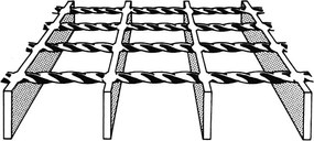 Acél padlórács 25 x 100 x 3 cm, ezüst