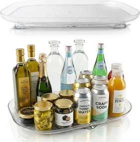 Forgatható Tálca Hűtőszekrényhez 360° Rendszerező Tároló Állvány XL