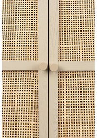 Krémszínű rattan szekrény 80x100 cm Amaya – White Label