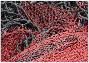 Poszterek 100x70 Piros halászháló