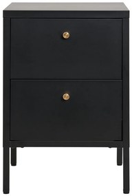 Dalby fiókos szekrény, 2 fiók, acél, fekete 40x40x59,5 cm