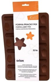 Orion MIX szilikon madeleine-sütő forma, barna