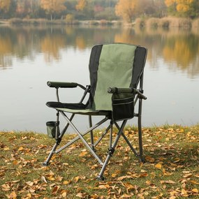 Leziter Comfort karfás horgász szék pohártartóval zöld