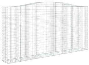 3 db íves horganyzott vas gabion kosár 400x50x200/220 cm