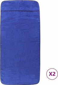 vidaXL 2 db királykék 400 GSM szövet strandtörölköző 75 x 200 cm