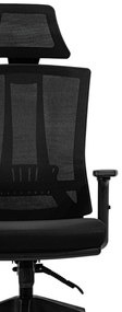 Ello ergonómikus irodai forgószék deréktámasszal, fejtámasszal, 3D Air mesh hálós