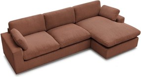 Narancssárga kordbársony sarokkanapé Belair – Bobochic Paris