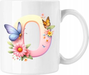 Pillangó bögre pillangó betű ábécé O fehér 330ml