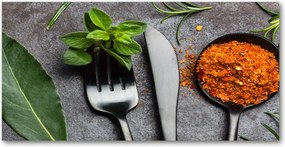 Lacobel Panel Evőeszközök és fűszerek 140x70 cm Ragasztó