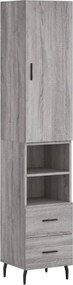 vidaXL szürke sonoma szerelt fa magasszekrény 34,5 x 34 x 180 cm