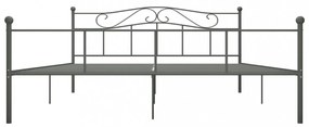 szürke fém ágykeret 180 x 200 cm