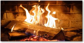 Konyhai panel Fa a kandallóban 120x60 cm Ragasztó