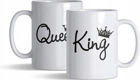 Bögre neki és neki Valentin napi ajándék pároknak "Queen &amp; King"