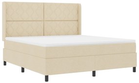 Boxspring ágy matraccal - Krém 180x200 cm Szövet