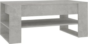 vidaXL betonszürke szerelt fa dohányzóasztal 102 x 55 x 45 cm
