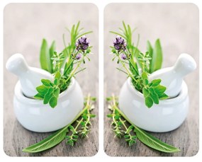 2db univerzális készlet Herb Garden tűzhelyhez, Weko, üveg / hőre lágyuló, 30 x 52 cm, többszínű