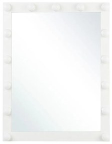 Fehér falitükör beépített LED világítással 50 x 60 cm ODENAS Beliani