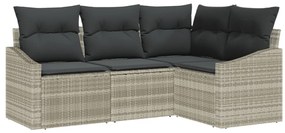 Kert étkező szett párnával tárolóval 4 pcs Világosszürke