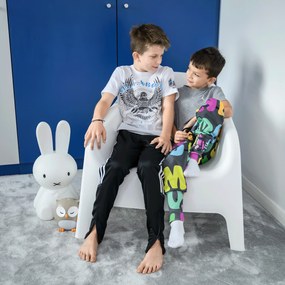 Rakásolható fotel, fehér, műanyag, SOKRA NEW