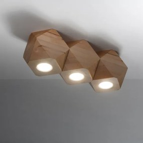 Sollux SL.1010 - Mennyezeti lámpa WOODY 3xGU10/40W/230V