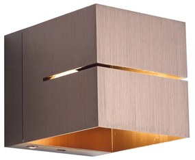 Fali lámpa sötét bronz LED-del és érintődimmerrel, újratölthető - Joris Groove