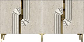 Meyra 150 - White, Travertine, Gold