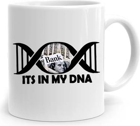 Bankárnak Ajándék Bögre Its In My Dna fényképes nyomtatással