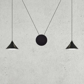 Csillár zsinóron ABRAMO 2xE27/15W/230V fekete