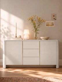 Sorrenti komód 168 cm fiókokkal – kasmír / arany