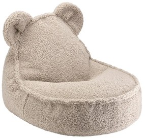 Világosbarna buklé gyerek babzsákfotel Bear – Wigiwama