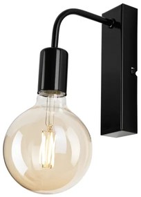 Fali lámpa ASTRID 1xE27/60W/230V fényes fekete
