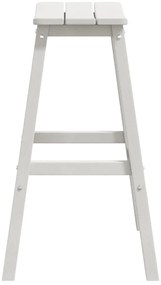 Bárszékek 9 db Fehér HDPE