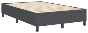 Boxspring Ágy Sötétszürke Kis dupla Corduroy Anyag