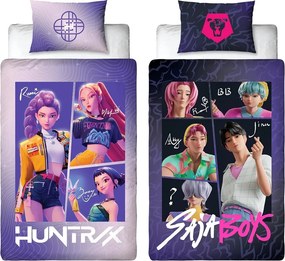 K-pop Démonvadászok Saja Boys kétoldalas ágyneműhuzat 140×200cm, 70x90 cm microfibre