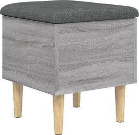 vidaXL szürke sonoma színű szerelt fa tárolópad 42x42x46 cm