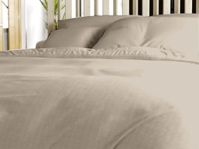 Pamut ágynemű krepp hatással LUXERA szürkésbarna szállodai zseb II. osztály Ágyneműhuzat mérete: 70 x 90 cm | 140 x 200 cm
