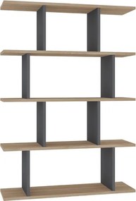 Harmon könyvespolc, tölgy-antracit, 90 cm