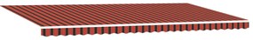 Automatikus Behúzható Napellenző Narancs és Barna 600x300 cm