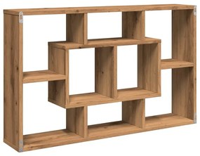 kézműves tölgy szerelt fa fali polc 85x16x52,5 cm