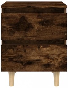 2 db füstös tölgy színű éjjeliszekrény falábakkal 40x35x50 cm