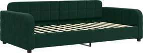 vidaXL sötétzöld bársony kanapéágy keret 100 x 200 cm