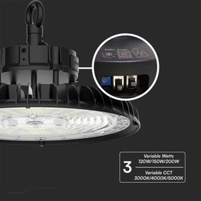 LED ipari lámpa UFO High Bay 200W 230V 3000K/4000K/6000K IP65